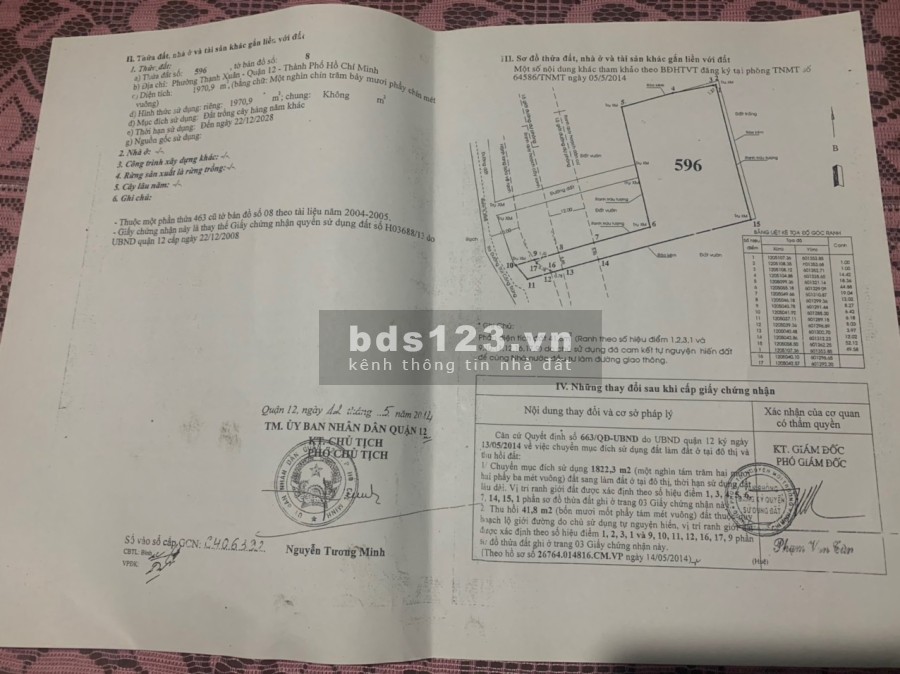 Cần bán lô đất diện tích 65m2 đất thổ cư đường Thạnh Xuân 52, Quận 12 giá tốt đầu tư