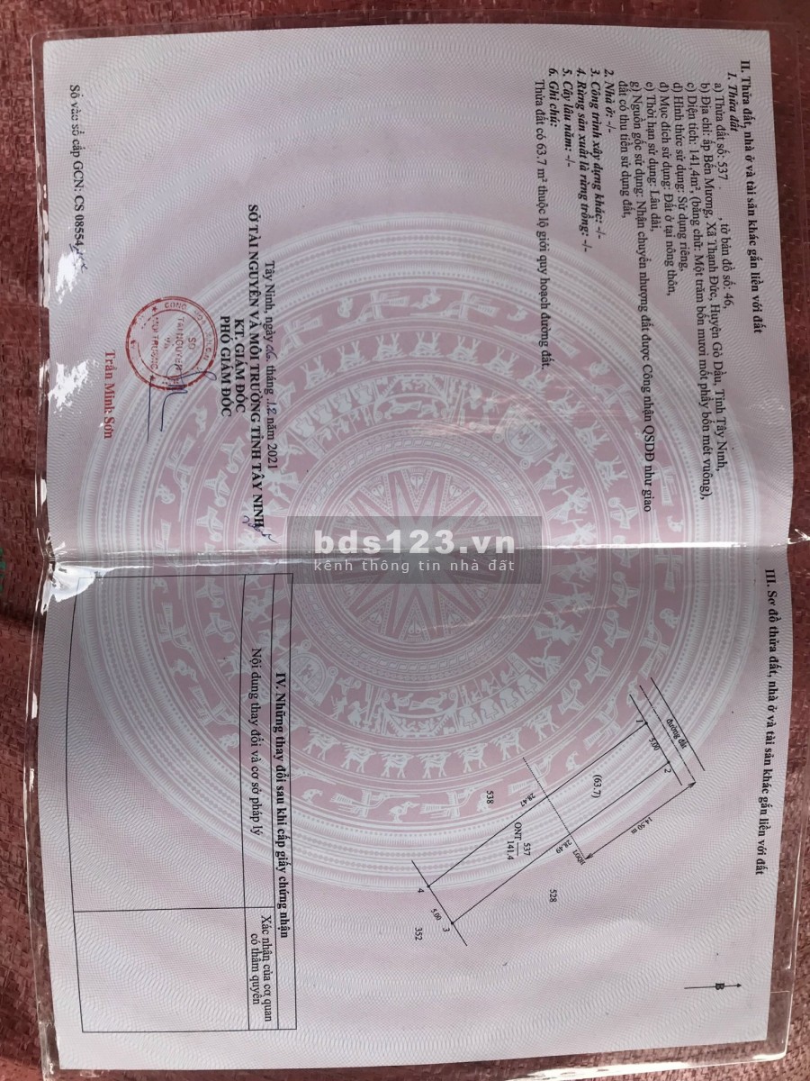 Đất nền Củ Chi giá rẻ cần bán lấy tiền tiêu tết giá tốt đầu tư khu dân cư đông đúc, lhcc