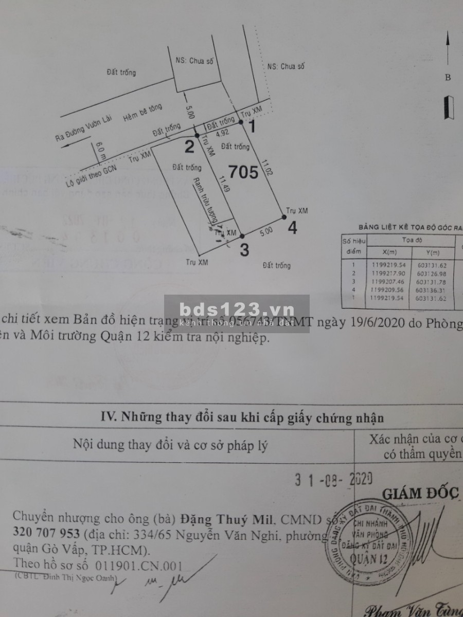 Chính chủ bán đất hẻm xe hơi 1 xẹt Vườn Lài phường An Phú Đông giá bán 3.7 tỷ