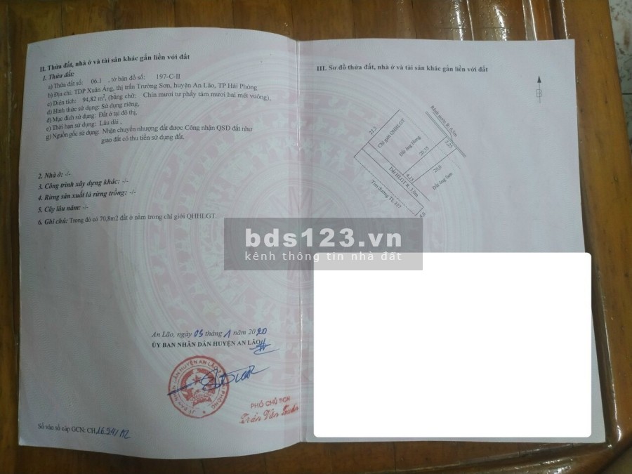 Bán đất chính chủ mặt đường quốc lộ ĐT 203 (đường rộng 10m) đã tách sổ 2 lô giá tốt