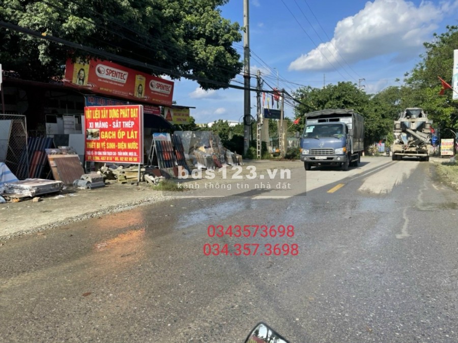 Bán đất 2 mặt tiền, mặt trục chính đường nhựa Quốc Oai, Hòa Lạc có sẵn sổ đỏ giá tốt