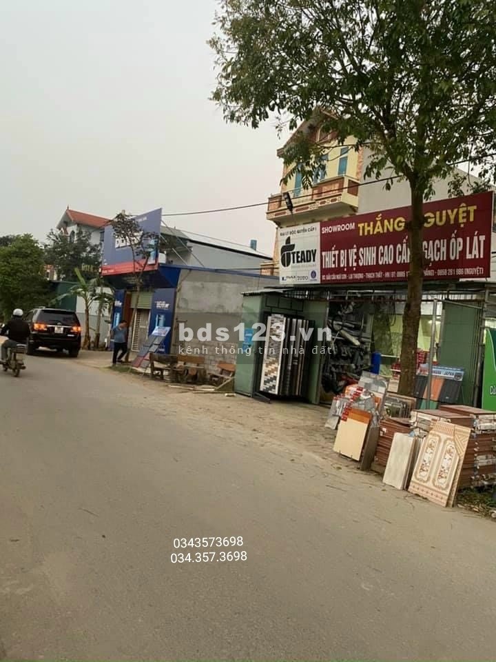 Bán đất 2 mặt tiền, mặt trục chính đường nhựa Quốc Oai, Hòa Lạc có sẵn sổ đỏ giá tốt