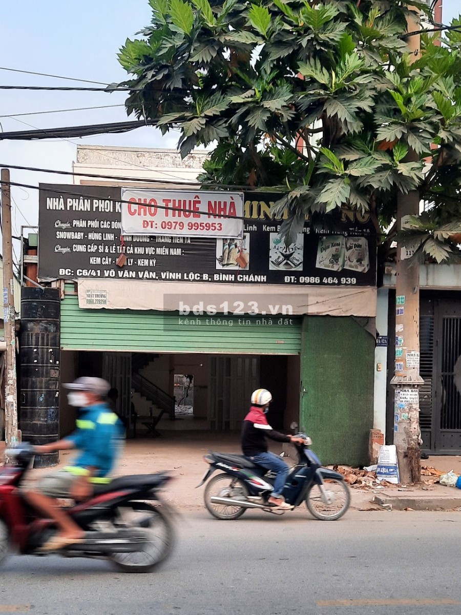 Cho thuê nhà nguyên căn mặt tiền đường Võ Văn Vân, liên hệ 0979995953