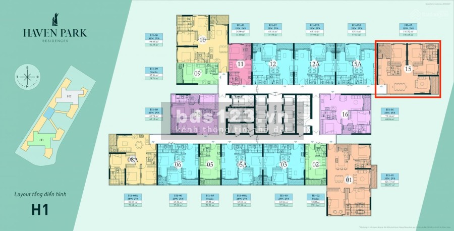 Quỹ thưởng đầu năm căn góc hoa hậu 3PN 2WC Haven Park 112m2, 400tr ký HĐMB, HTLS 2 năm