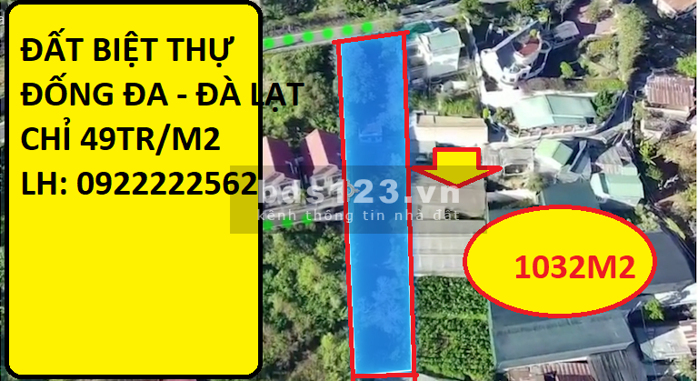 Bán đất mặt tiền đường Đống Đa, thành phố Đà Lạt, liên hệ 0922222562 sổ chính chủ