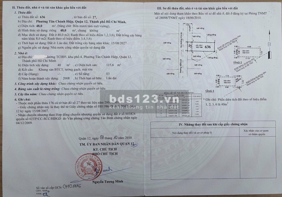 Bán nhà đẹp Phường Tân Chánh Hiệp, Quận 12 giá bán 3.5 tỷ, bớt lộc giá tốt, khu dân cư đông đúc