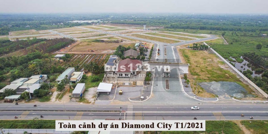 Cần bán đất nền dự án Diamond City mặt tiền đường DT 830 (Vành Đai 4) khu vực Đức Hòa Bến Lức