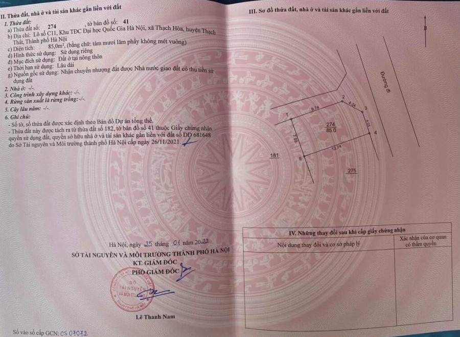 Bán Đất nền khu công nghẹ cao Hoà Lạc đất tái định cư ĐHQG Hoà Lạc Thạch Thất Hà Nội