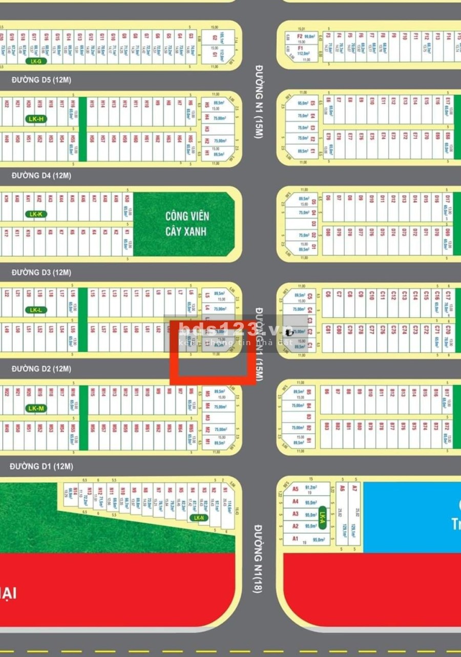 Cần bán lô góc tại Golden City, mặt đường nhựa 12m, thổ cư 100%