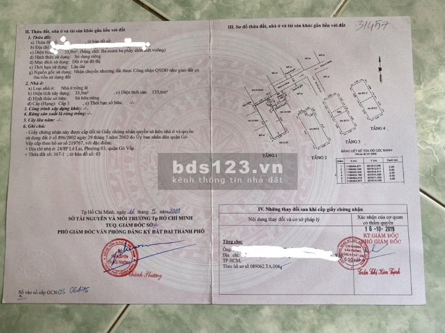 Bán nhà nguyên căn phố hẻm cụt, giá bán 4.5 tỷ, diện tích sử dụng 40m2 lh 0788506826