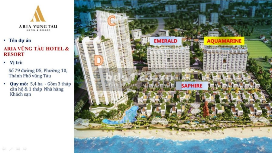 Còn Aria Vũng Tàu Căn 1PN-2 tỷ, 2PN-3 Tỷ, 3PN-4.9 Tỷ, View Biển, Giao Quý 1/2022