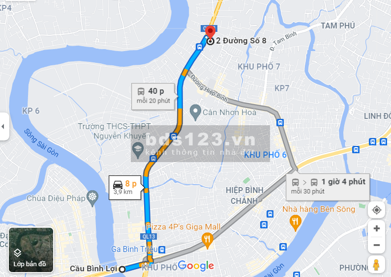 Bán nhà 1 trệt, 2 lầu, 1 tum hẻm xe hơi đường số 8, Hiệp…