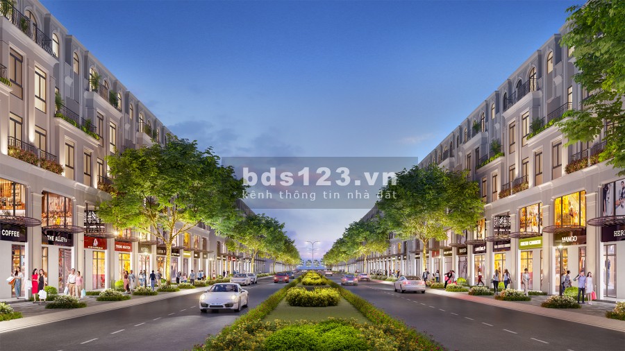 Bán căn góc Shophouse Kim Chung Di Trạch, mặt tiền 7.5m,hướng Đông Nam, giá đất 96tr/m2, ck 10%