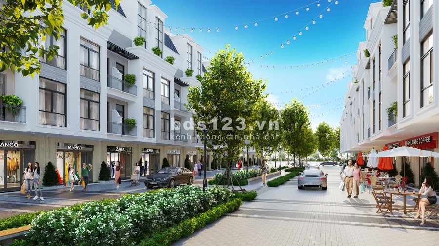 Bán căn góc Shophouse Kim Chung Di Trạch, mặt tiền 7.5m,hướng Đông Nam, giá đất 96tr/m2, ck 10%