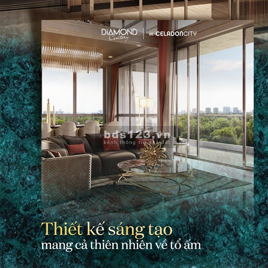 Cần chuyển nhượng căn hộ 2pn Diamond Brilliant dtsd 96m2, view công viên lớn và hồ bơi