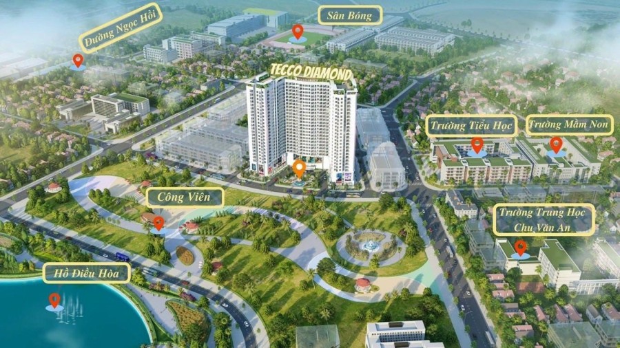 Chỉ với 650 triệu có ngay trong tay căn 3PN chỉ có duy nhất tại Tecco Diamond