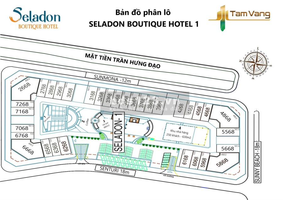 Mở bán 33 căn khách sạn nghỉ dưỡng mặt tiền đường Trần Hưng Đạo khu Sunset Sanato