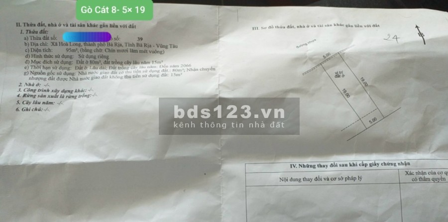 Đất đẹp khu dân cư Gò Cát 8 thành phố Bà Rịa vị trí đăc địa, sổ hồng chính chủ