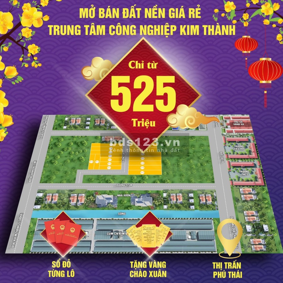 Mở bán lô đất tiềm năng tại Ngũ Phúc, Kim Thành, cơ hội có 102 cho các nhà đầu tư
