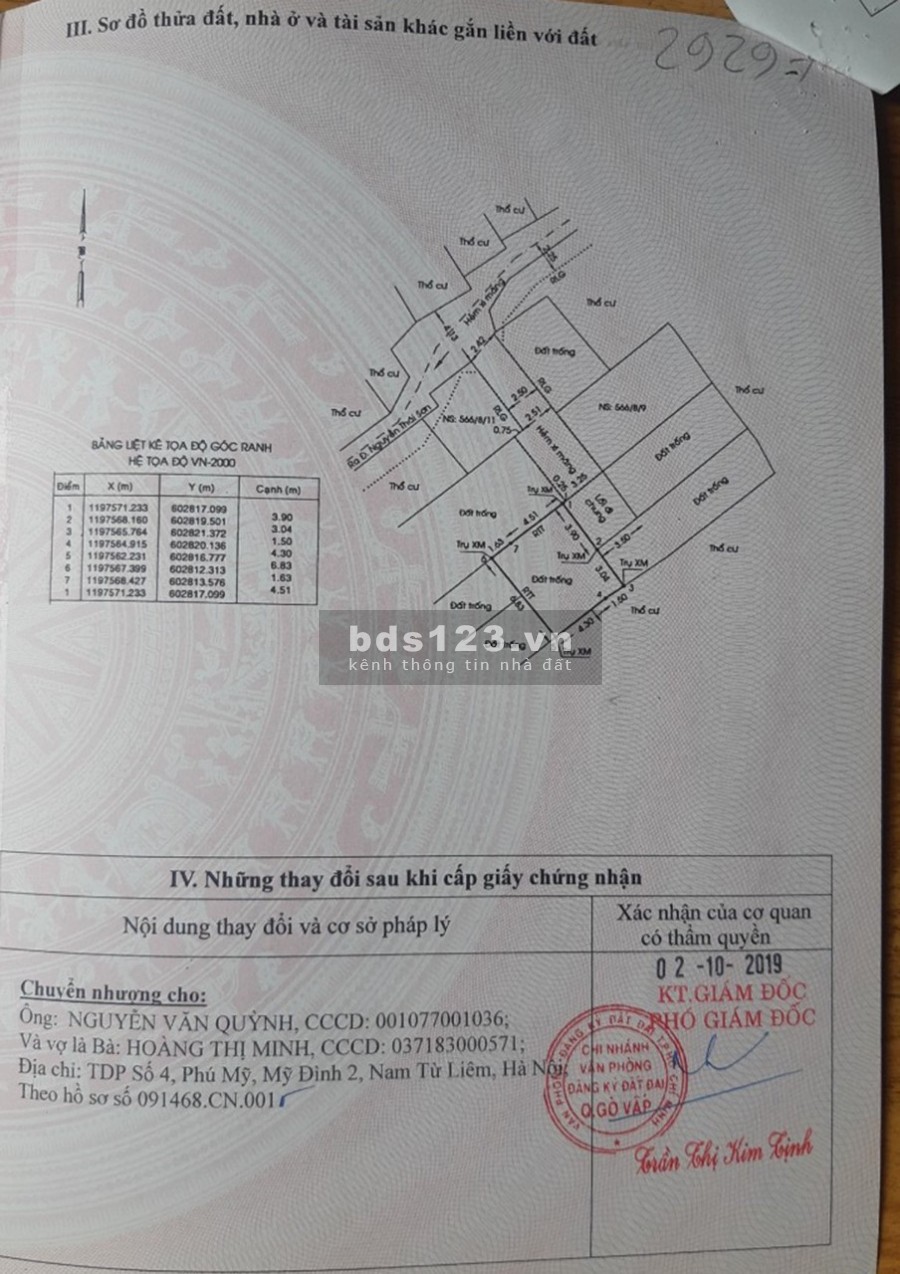 Đất chính chủ Nguyễn Thái Sơn, P5, Gò Vấp diện tích sử dụng 41m2 giá bán 3.35 tỷ