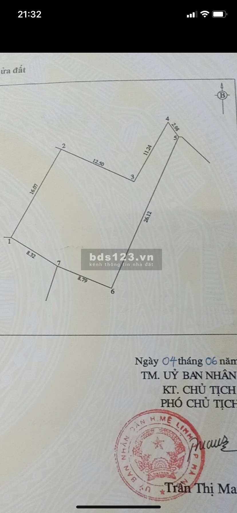 Cần bán gấp lô đất Phù Trì, Kim Hoa, Mê Linh, Hà NộiDiện tích 304m2 vị trí đẹp thích hợp đầu tư