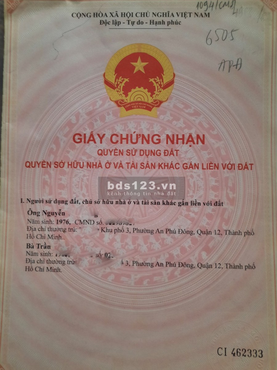 Đất Võ Thị Thừa An Phú Đông Quận 12 diện tích 50m2 (5x10) giá bán 2.53 tỷ, sổ sẵn