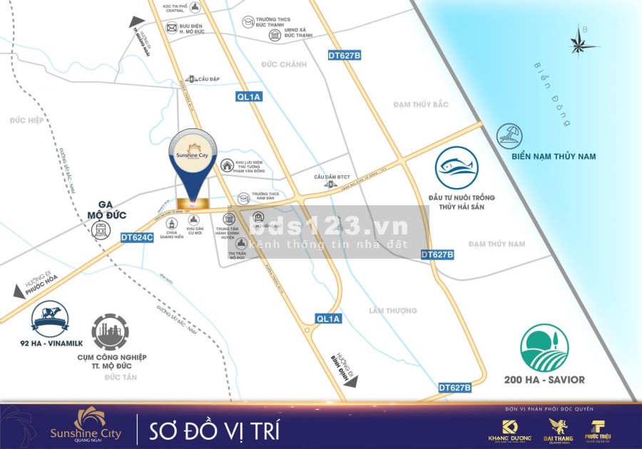 Với dự án SUNSHINE City Quãng Ngãi chỉ với 5,xxx triệu/m2 liên…