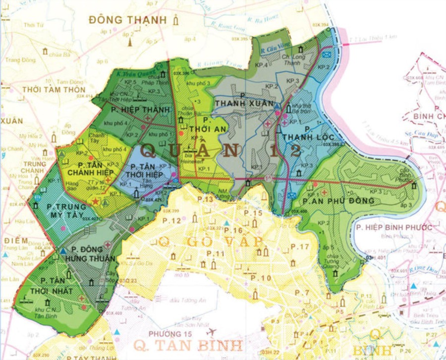 Bản đồ mặt bằng quận 12