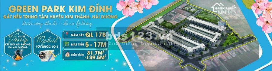 Đầu tư ngay Green Park Kim Đính, Kim Thành, giá chủ đầu tư, cơ hội sin lời, lh 0977312072