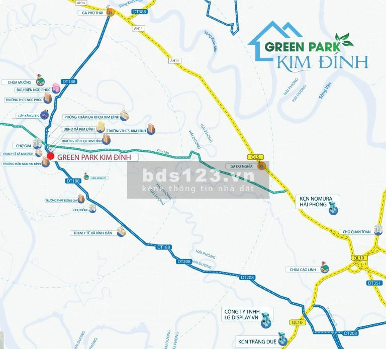 Đầu tư ngay Green Park Kim Đính, Kim Thành, giá chủ đầu tư, cơ hội sin lời, lh 0977312072