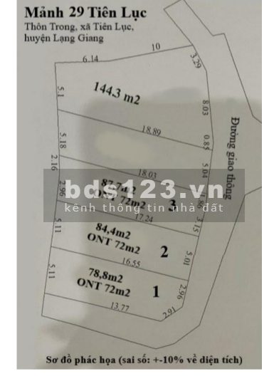 Siêu hot lô đất trung tâm xã, huyện Lạng Giang sát KCN Nghĩa Hưng, DT 79m2 chỉ 4xx có sổ hồng