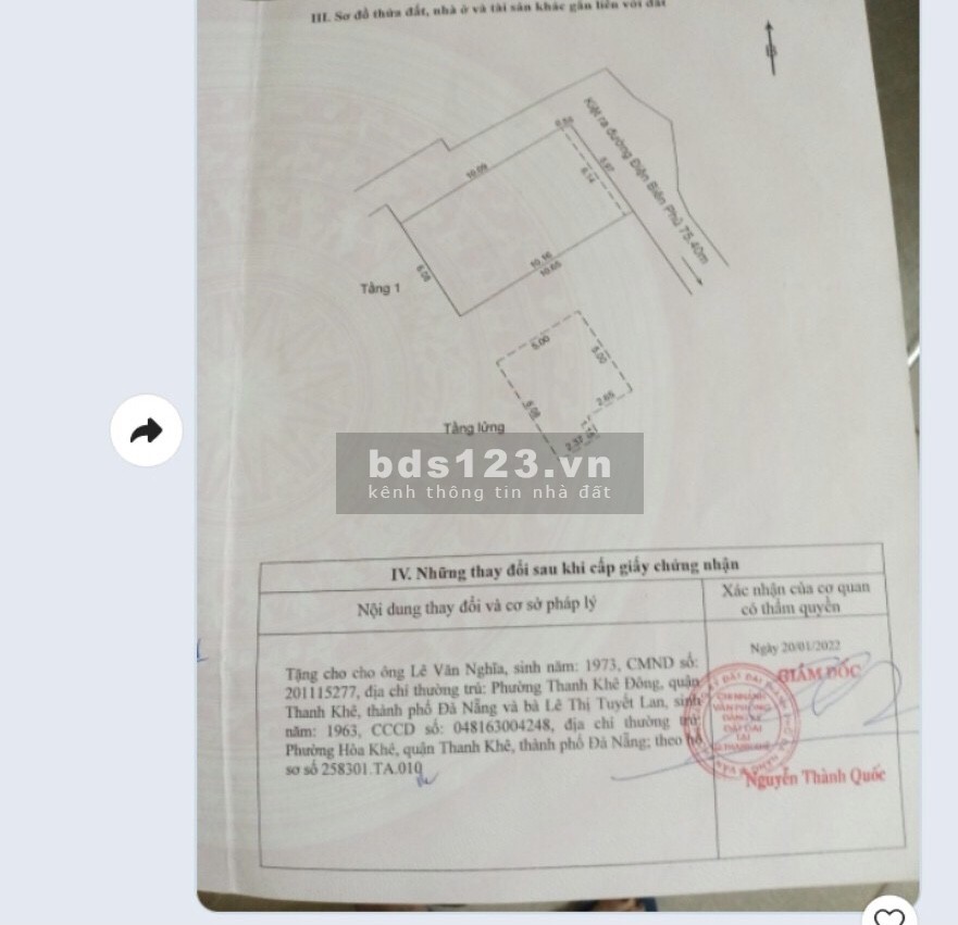 Nhà đẹp 2 mặt kiệt Điện Biên Phủ, 2PN, 2WC, DTSD 130m2, gác đúc, gần Hà Huy Tập