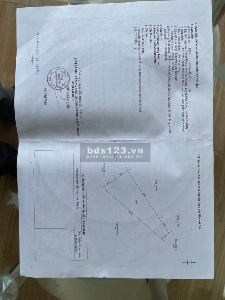 Bán lô 179m2 ngay ngã 3 đường tránh Dương Đông giao Nguyễn Trung Trực thành phố Phú Quốc