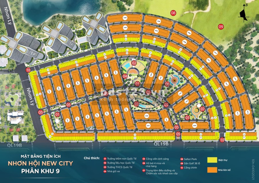 Bán đất nền ven biển Nhơn Hội Newcity các phân khu 2,4,9, diện tích 80-126m2