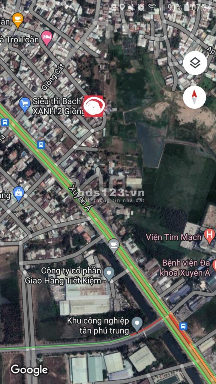 Đấy đẹp gần bệnh viện Xuyên Á, Tân Phú Trung, huyện Củ Chi, thổ cư 100%, pháp lý rõ ràng