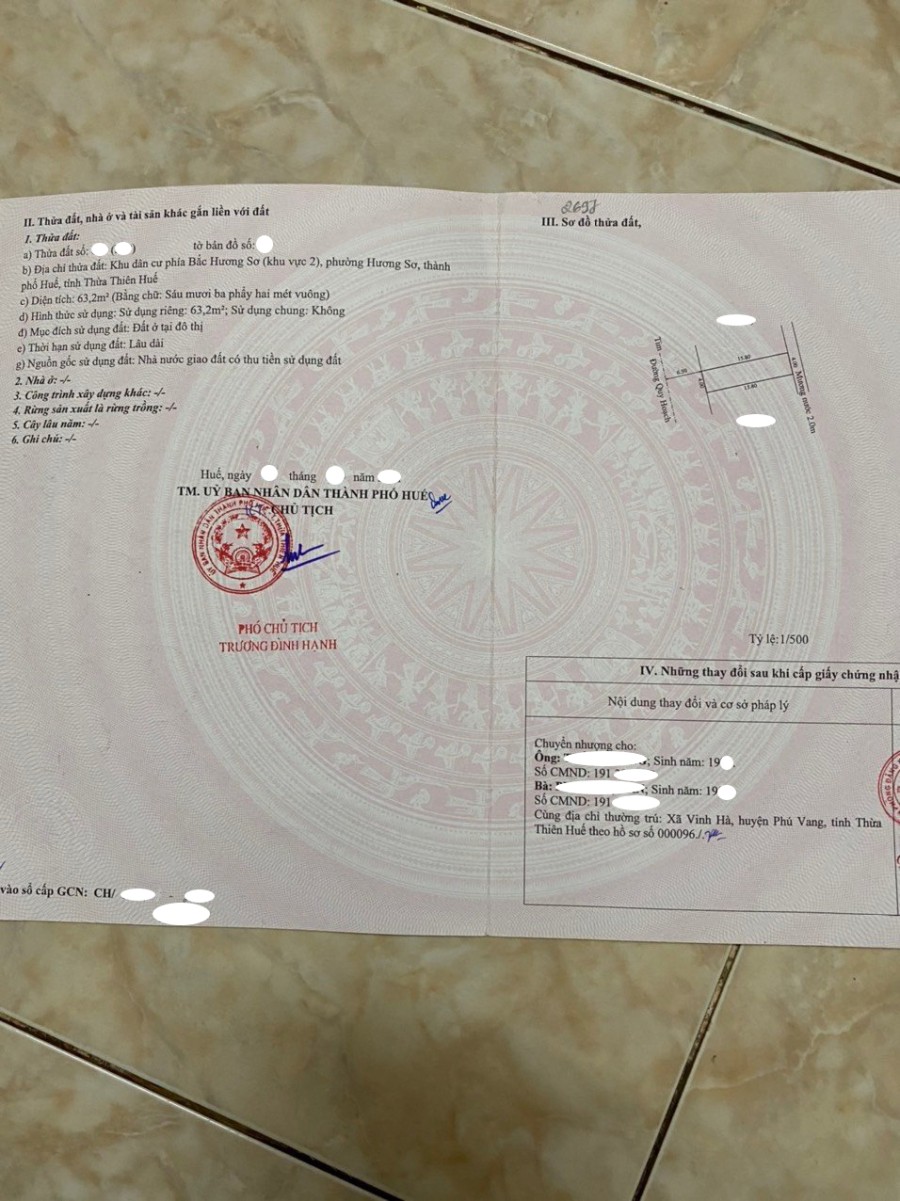 Bán đất khu quy hoạch Hương Sơ KV2, Tản Đà, không trụ, không cống giá chỉ 1 Tỷ 4XX