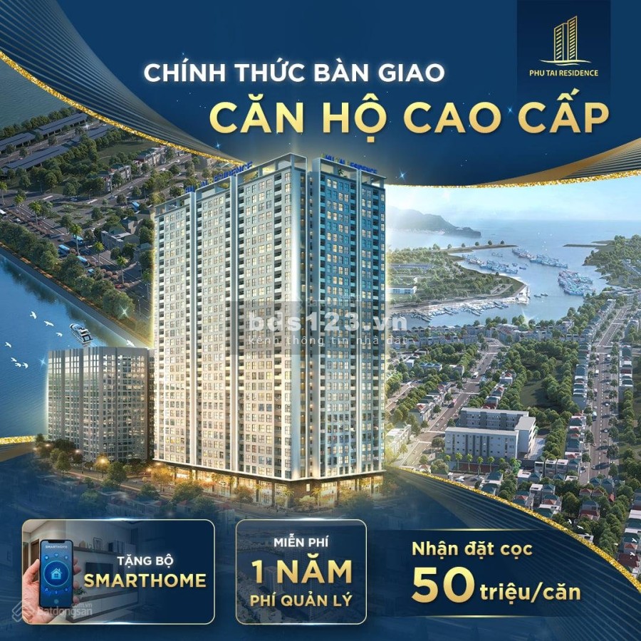Căn hộ cao cấp Phú Tài Residence 25% nhận ngay căn hộ view biển tặng gọi nội thất 250 triệu