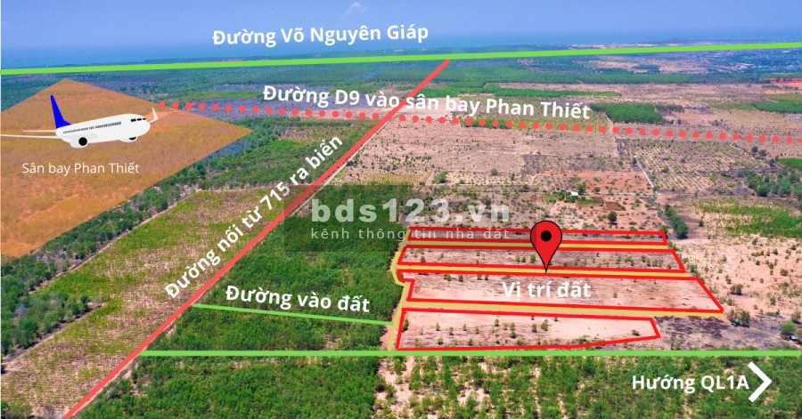 Cơ hội đầu tư vàng đất Hàm Đức, Bình Thuận, dao động mức giá 620 triệu/lô giá F0, sổ chính chủ