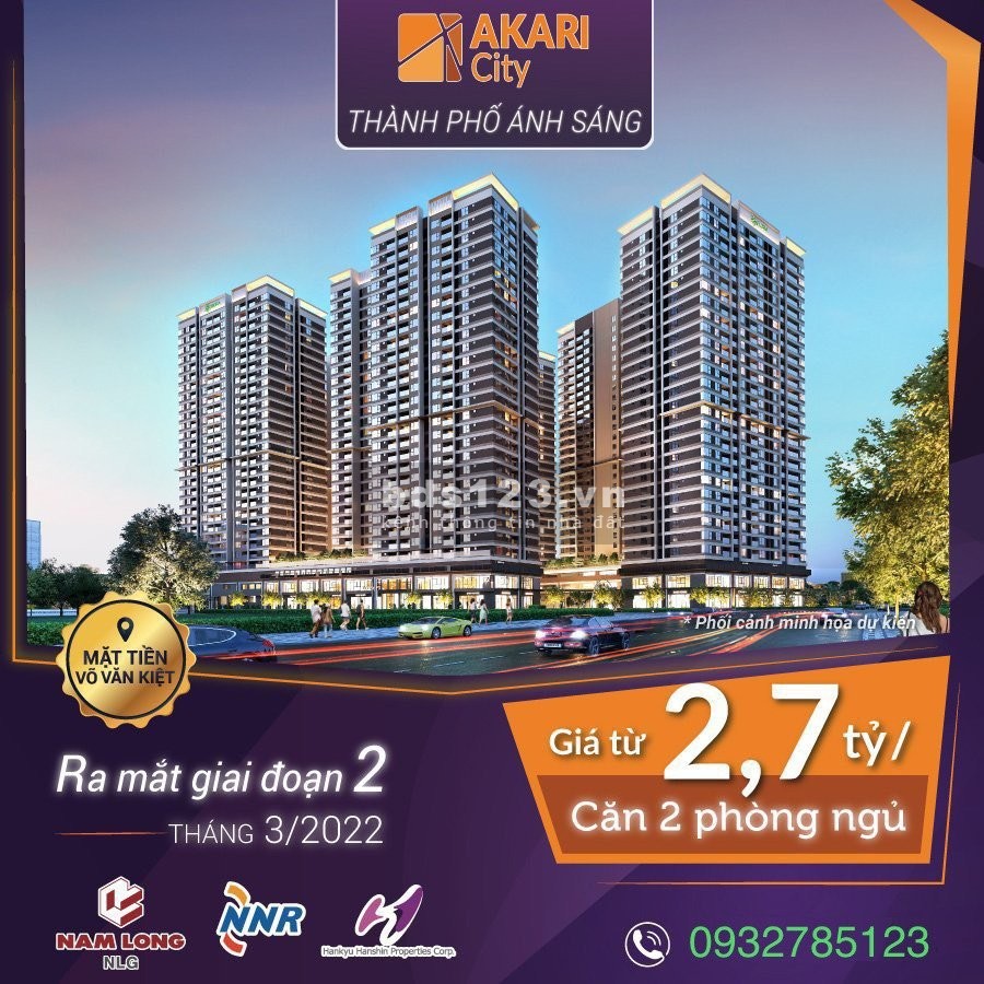 Akari City nhận booking giai đoạn 2 giá chỉ từ 2.7 tỷ, căn 2 pn, thanh toán trong 30 tháng