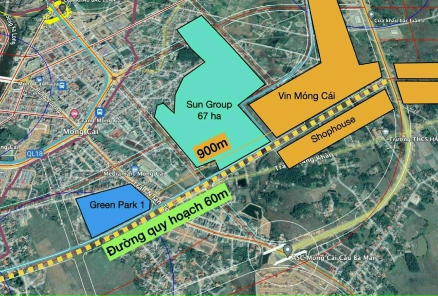Dự án Vinhomes Golden Avenue cầu Bắc Luân, TP Móng Cái, tỉnh Quảng Ninh