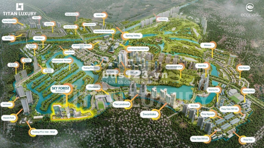 Chung cư SkyForest vườn treo Babylon tại Việt Nam cách trung tâm hà nội 10km