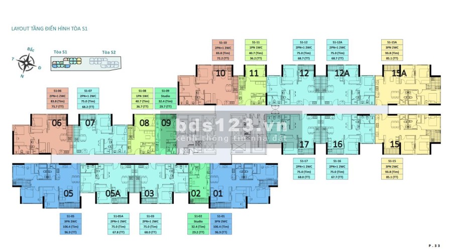 Bán căn Hộ 3PN Sky Oasis hướng ĐN giá bán 3,6 tỷ bao phí chính chủ liên hệ 0392073432