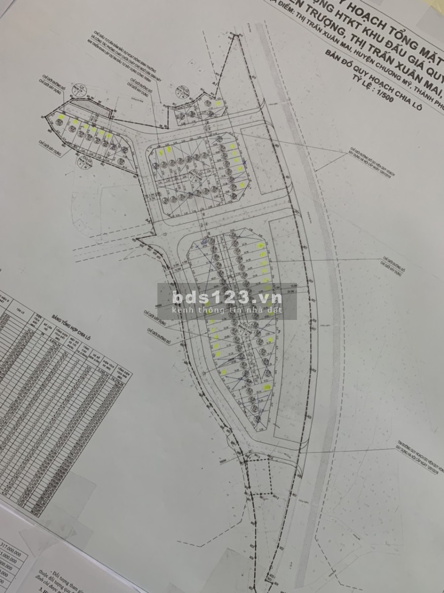 Bán đất đấu giá tại khu Đồng Khoang Bèo, thị trấn Xuân Mai, Chương Mỹ, Hà Nội