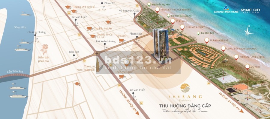 Biểu tượng căn hộ sang trọng Top 1 Đà Nẵng, chung cư The Sang Residence, giá tốt đầu tư