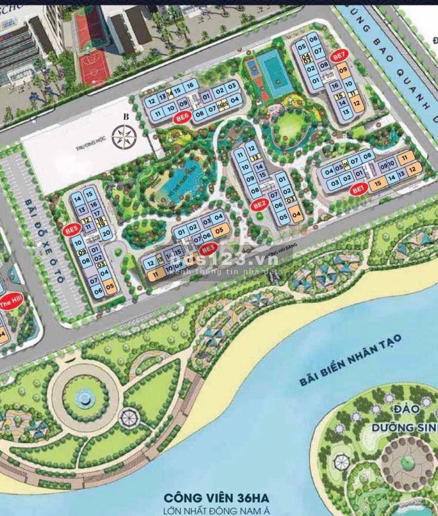 The Beverly Bán căn hộ 3 phòng ngủ toà BE3 View trực diện công viên 36ha giá tốt nhất
