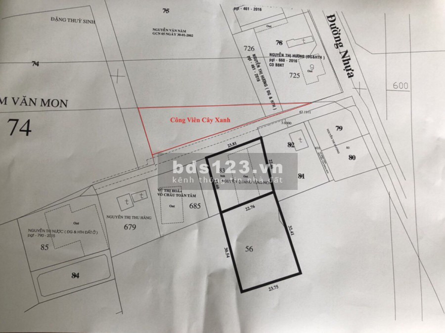 Chính chủ bán đất mặt tiền 24m thổ cư Củ Chi giá chỉ 6.6 triệu/m2 sổ hồng chính chủ