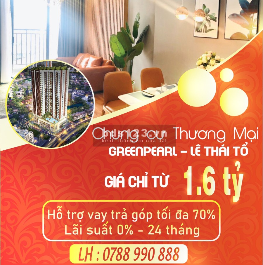 Chung cư cao cấp Green Pearl sắp bàn giao chiết khấu cao, hỗ trợ vay ngân hàng, giá tốt