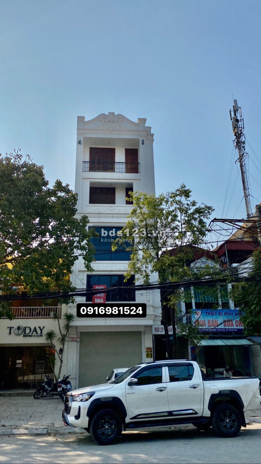 Cho thuê nhà 6 tầng đã hoàn thiện trung tâm TP Thanh Hoá liên hệ 0916981524
