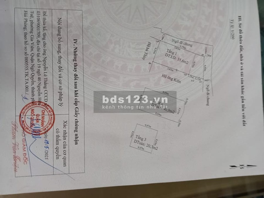 Cần bán nhà diện tích 48m2, 3 tầng, 3 phòng ngủ, 3 nhà vệ sinh liên hệ 0906182328