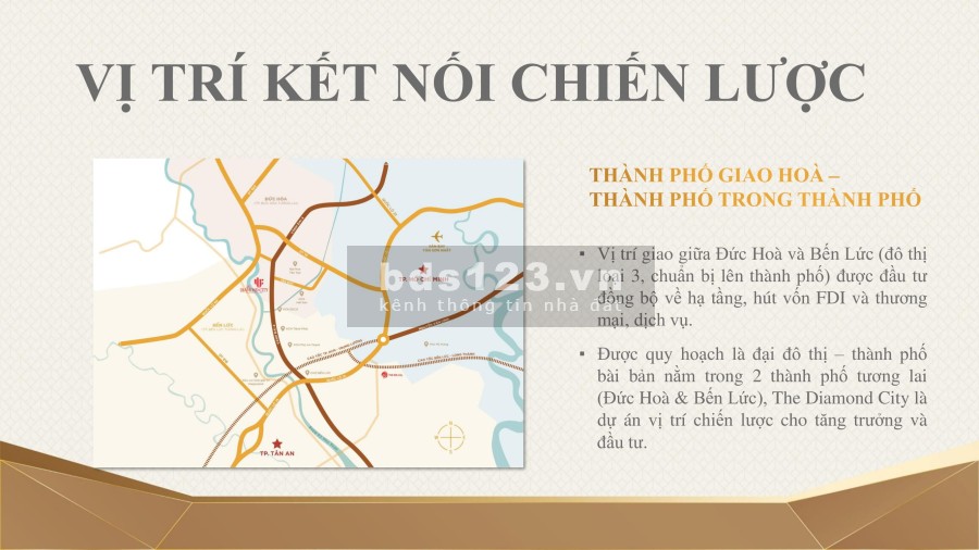 Long An bứt phá tiền lực khi dân cư Diamond City mỏ vàng tương lai tiện ích đủ, giá tốt
